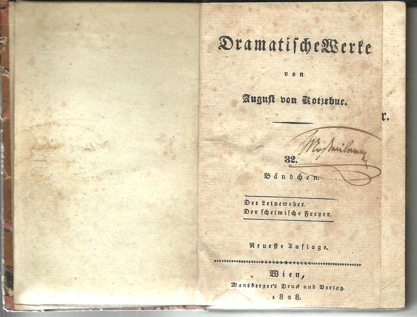 August von Kotzebue - Dramatische Werke in einem Band