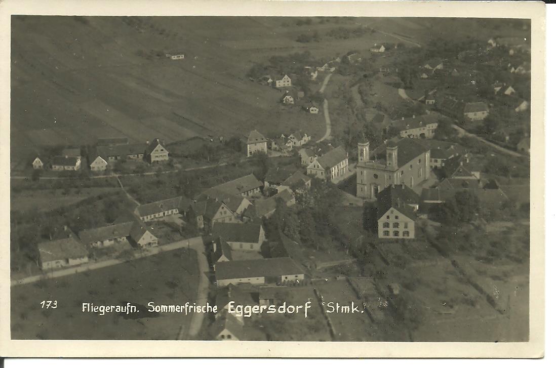 AK Eggersdorf Fliegeraufnahme 1953