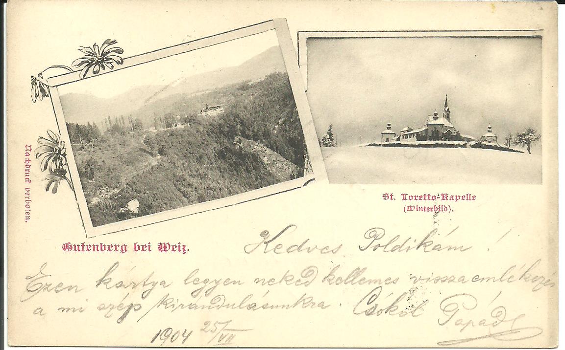 AK Gutenberg bei Weiz 1904