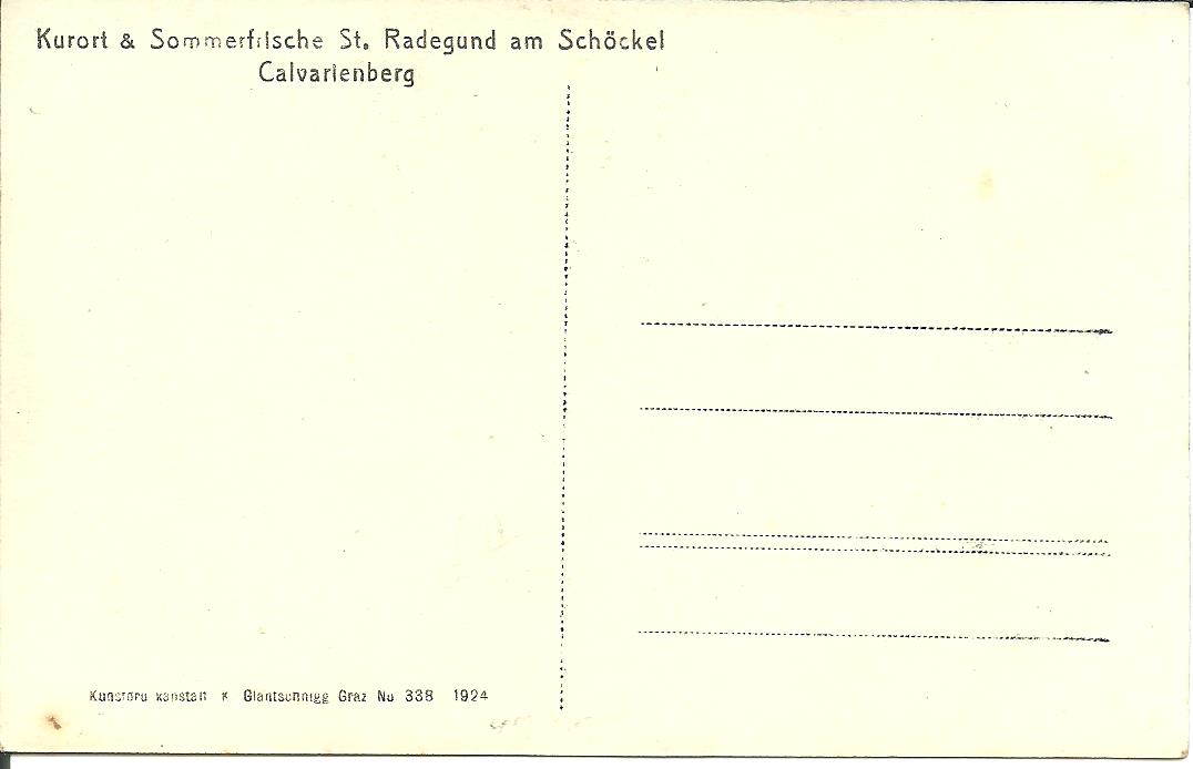 AK Calvarienberg St. Radegund  - 1924